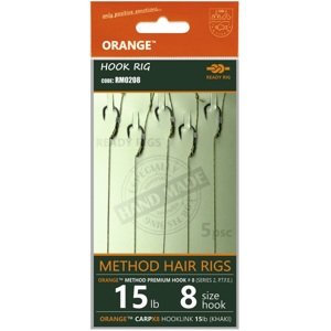 Life orange nadväzce method hair rigs s2 15 lb 5 ks - 12