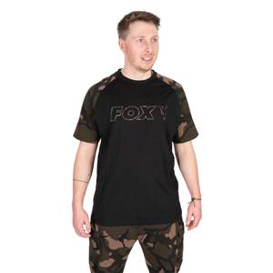 Fox tričko black camo outline t-shirt - m
