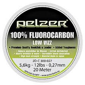 Pelzer - návazcový vlasec  fluorocarbon 20 m crystal-priemer 0,33mm / nosnosť 18lb / 7,4kg