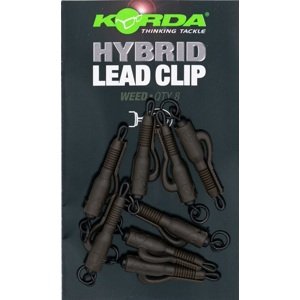 Korda závesky hybrid lead clips 8 ks - weed