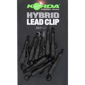 Korda závesky hybrid lead clips 8 ks - silt